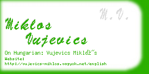 miklos vujevics business card